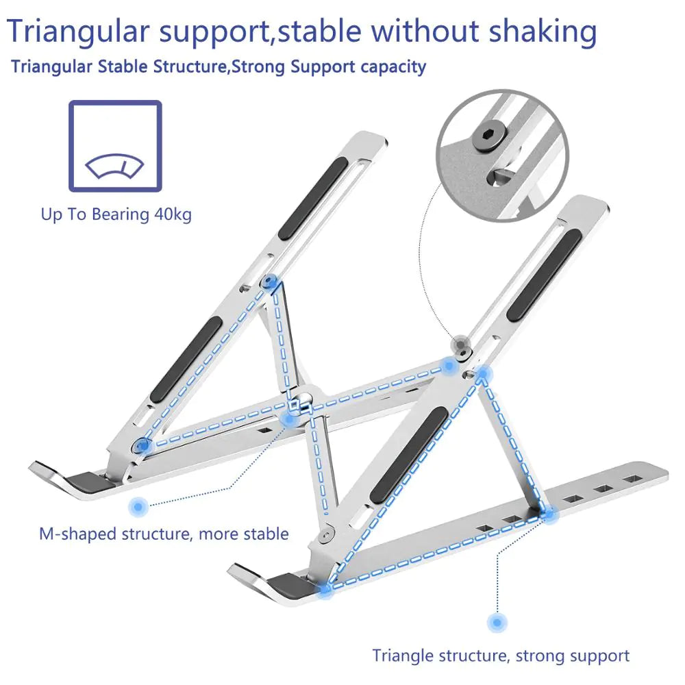 Foldable Laptop Stand, Adjustable Stand